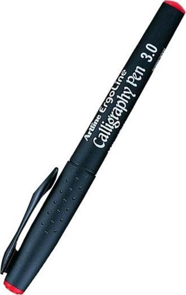 Artline Supreme Calligraphy Pen Kaligrafi Kalemi Kesik Uç 3.0 Mm Kırmızı LV-A-EPF-243 RED (12 Li Paket) - Image 1