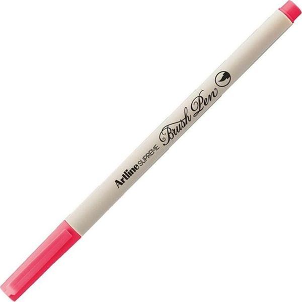 Artline Supreme İnce Fırça Uçlu Markör Kalem Fosforlu Pembe Lv-A-Epfs-F Flo Pink LV-A-EPFS-F (12 Li Paket) - Image 1
