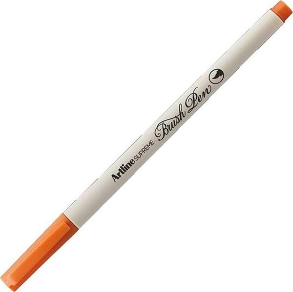 Artline Supreme İnce Fırça Uçlu Markör Kalem Koyu Turuncu Lv-A-Epfs-F D.Orange LV-A-EPFS-F (12 Li Paket) - Image 1