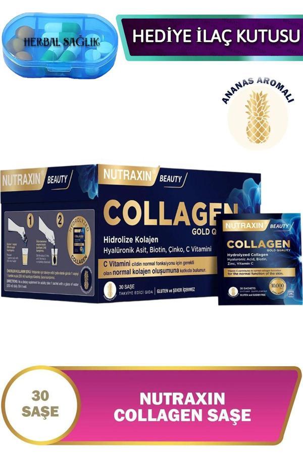 Nutraxin Collagen 10.000 Mg-(Tip1-Tip3) 30 Adet Saşe Kolajen Ananas Aromalı - Image 1