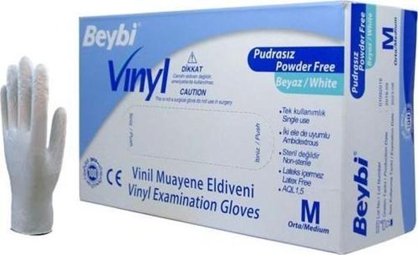 Beybi Vinill Muayene Eldiveni Pudrasız Medium (100 Lü Paket) - Image 1