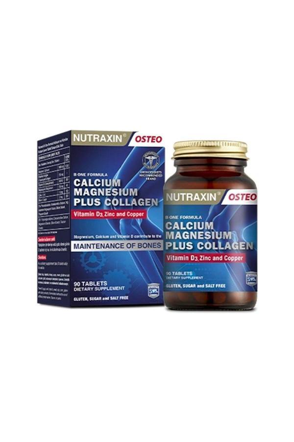 Nutraxin B-One Formula Tip 1 Kolajen, Kalsiyum, D Vitamini, Magnezyum, Çinko, Bakır İçeren Takviye 90 Tablet - Image 1