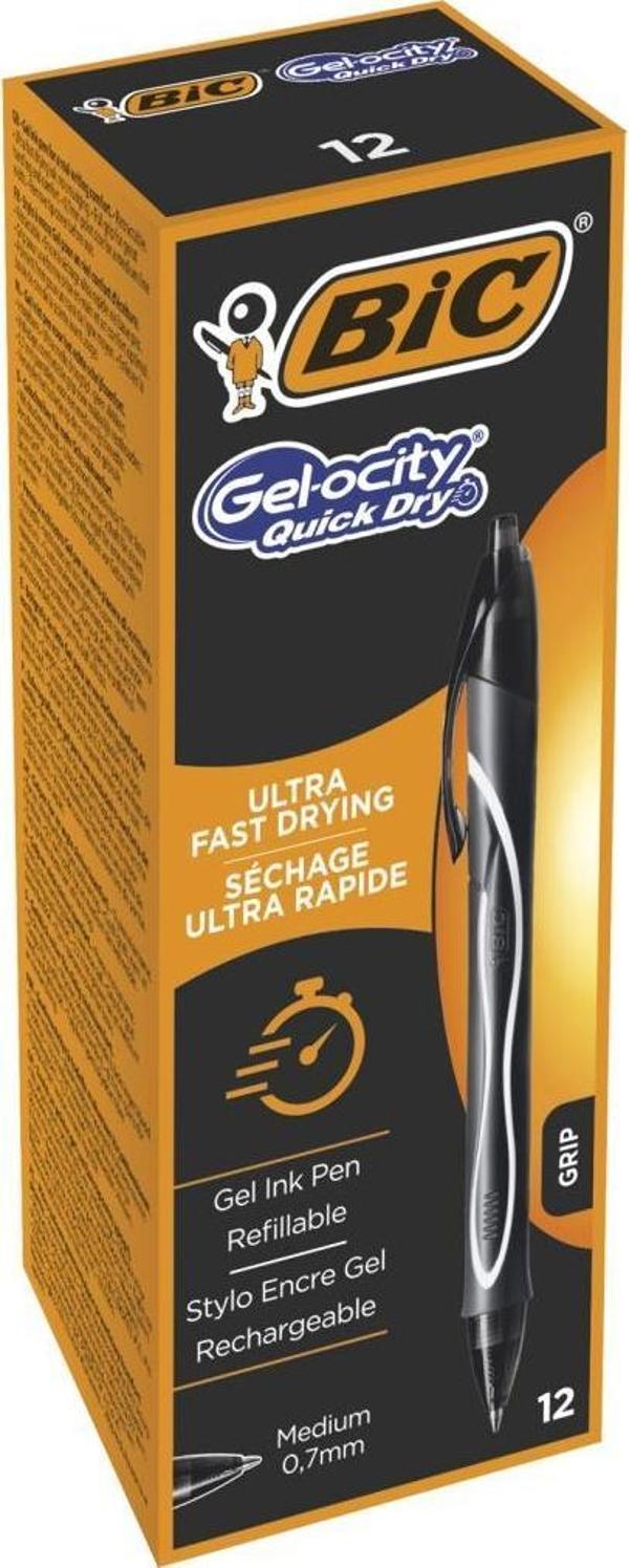 Bic Jel Tükenmez Kalem Gelocity Hızlı Kuruyan Siyah (12 Li Paket) 949873 - Image 1