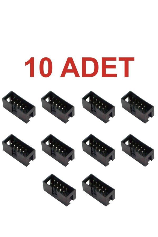 Rodevino 10 Adet 10 Pin Idc Konnektör Erkek 180 Derece - Image 1