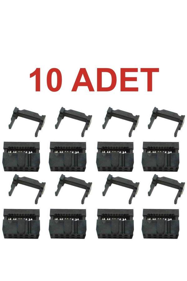 Rodevino 10 Adet 10 Pin Idc Yassı Kablo Tipi Dişi Konnektör - Image 1