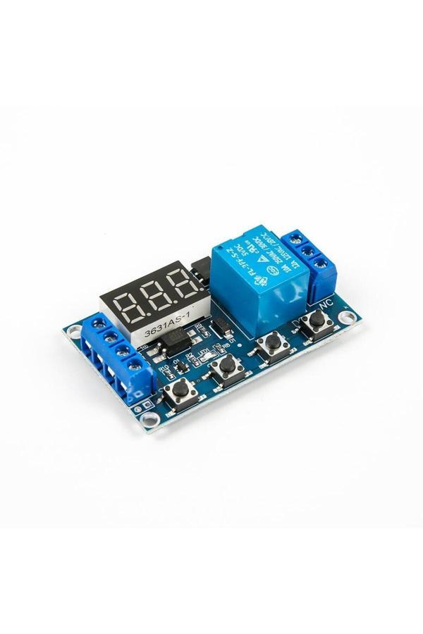 Rodevino Zaman Ayarlı Geciktirmeli Röle Kartı Led Ekran 6-30V Micro Usb Girişli - Image 1