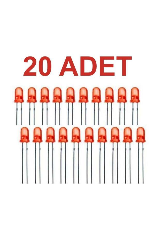 Rodevino 20 Adet 5Mm Kırmızı Led - Image 1