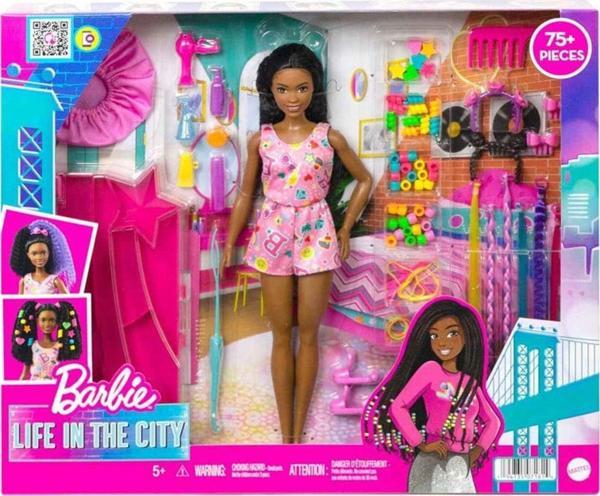 Barbie Oyuncak Brooklyn Eğlenceli Saçlar Oyun Seti Hhm39 - Image 1