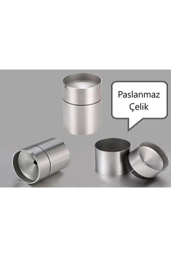 Maxiflow Saral Brothers Dekoratif Paslanmaz Çelik Küllük 9Cm - Image 1