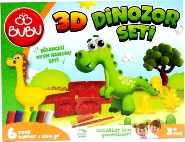 Bu-Bu Oyun Hamuru Seti 3D Dinozor (L) Bubu-Oh0012 - Image 1