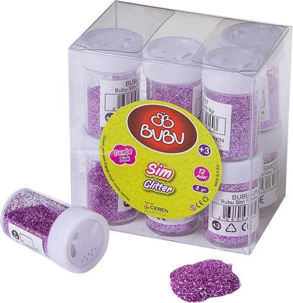 Bu-Bu Sim Pembe Renk 8 Gram Pvc Kutu (12 Tüp) Bubu-Sm0007 - Image 1