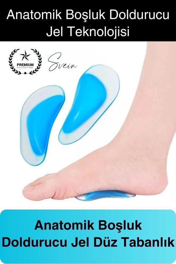 1 Çift Uzun Süreli Kullanım Ark Takviye Düz Taban İçin Boşluk İçe Basma Destekli Anatomik Silikon - Image 1