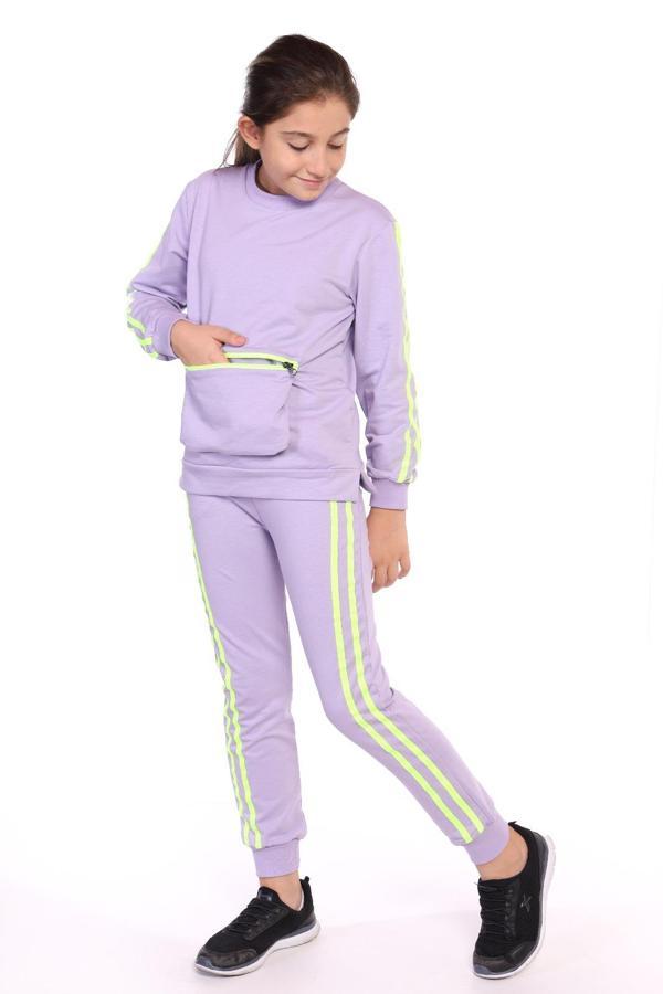 Toontoy Kız Çocuk Garni Detaylı Eşofman Takım - Image 1