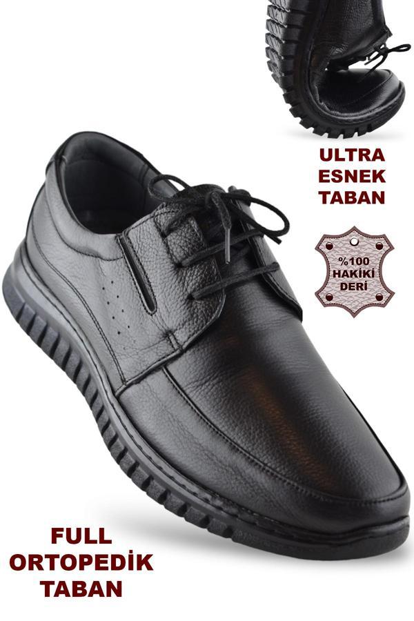 101 Tam Ortopedik Taban Hakiki Deri Erkek Ayakkabı Günlük Ultra Comfort - Image 1