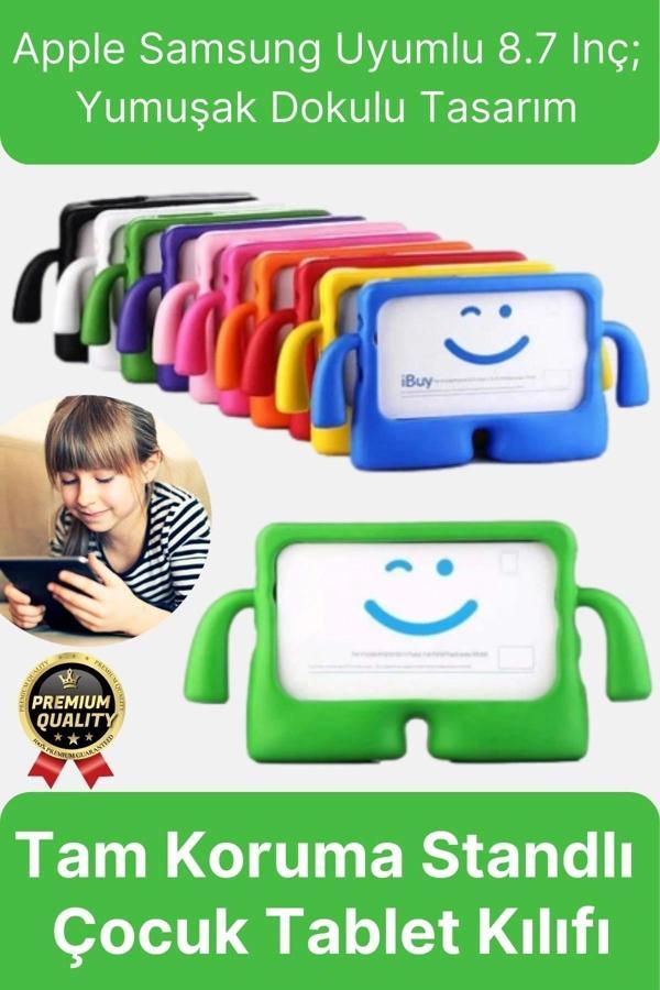 Kids Tutacaklı Apple Samsung Uyumlu 8.7 Inç Eğlenceli Karakterli Standlı Çocuk Tablet Kılıfı - Image 1