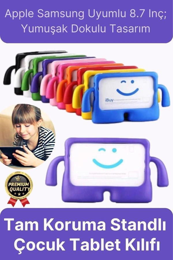 Kids Tutacaklı Apple Samsung Uyumlu 8.7 Inç Eğlenceli Karakterli Standlı Çocuk Tablet Kılıfı - Image 1