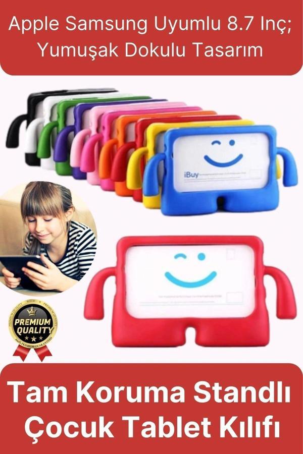 Kids Tutacaklı Apple Samsung Uyumlu 8.7 Inç Eğlenceli Karakterli Standlı Çocuk Tablet Kılıfı - Image 1