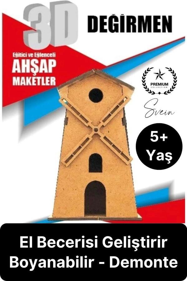 Özel Üretim 3 Boyutlu Minyatür Ham Ahşap Maket Boyanabilir Eğitici Öğretici Motor Beceri Hobi Oyun - Image 1