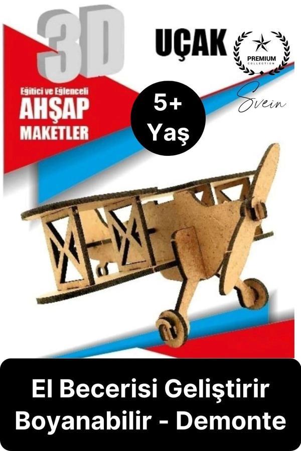 Özel Üretim 3 Boyutlu Minyatür Ham Ahşap Maket Boyanabilir Eğitici Öğretici Motor Beceri Hobi Oyun - Image 1