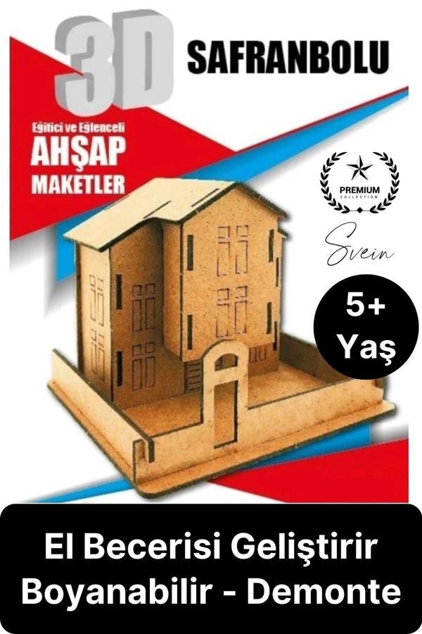 Özel Üretim 3 Boyutlu Minyatür Ham Ahşap Maket Boyanabilir Eğitici Öğretici Motor Beceri Hobi Oyun - Image 1