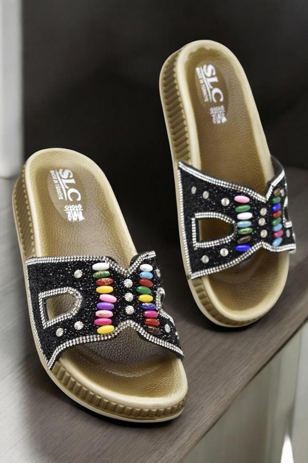 45559 Rahat Taban Taşlı Günlük Kadın Terlik  - Image 1