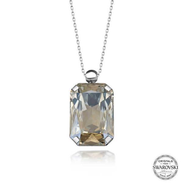 Crystal Taşlı Gümüş Kadın Kolye SL5668 - Image 1