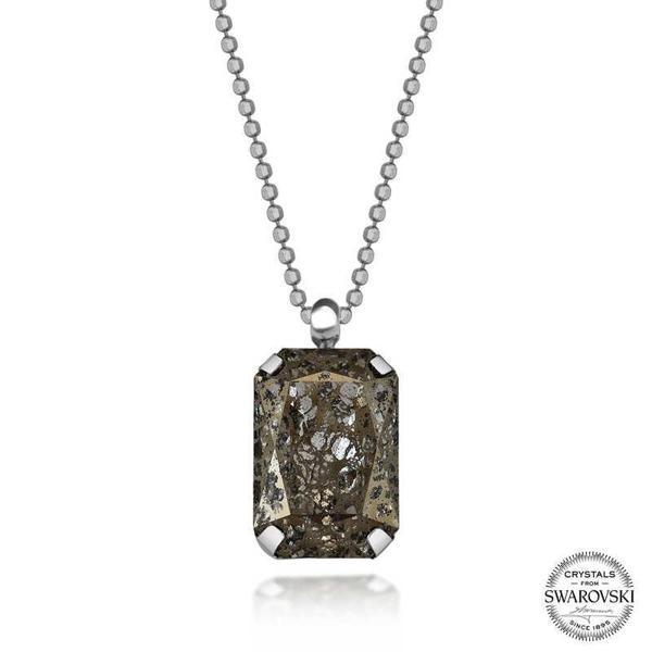 Crystal Taşlı Top Zincir Gümüş Kadın Kolye SL5667 - Image 1