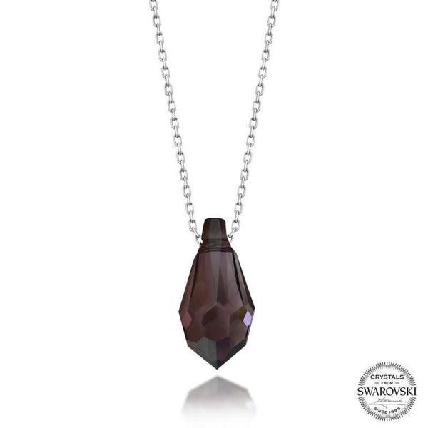 Swarovski Crystal Taşlı Ametist Gümüş Kadın Kolye SL5606 - Image 1
