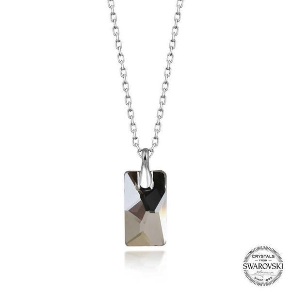Swarovski Crystal Taşlı Baget Gümüş Kadın Kolye  SL5503 - Image 1
