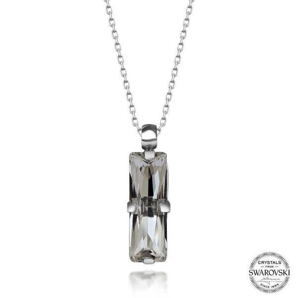 Swarovski Crystal Taşlı Baget Gümüş Kadın Kolye  SL5520 - Image 1