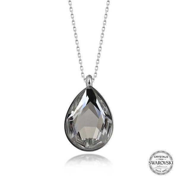 Swarovski Crystal Taşlı Damla Gümüş Kadın Kolye  SL5514 - Image 1