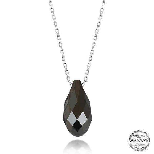 Swarovski Crystal Taşlı Drop Kesim Gümüş Kadın Kolye  SL5609 - Image 1