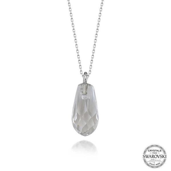 Swarovski Crystal Taşlı Drop Kesim Gümüş Kadın Kolye SL5607 - Image 1