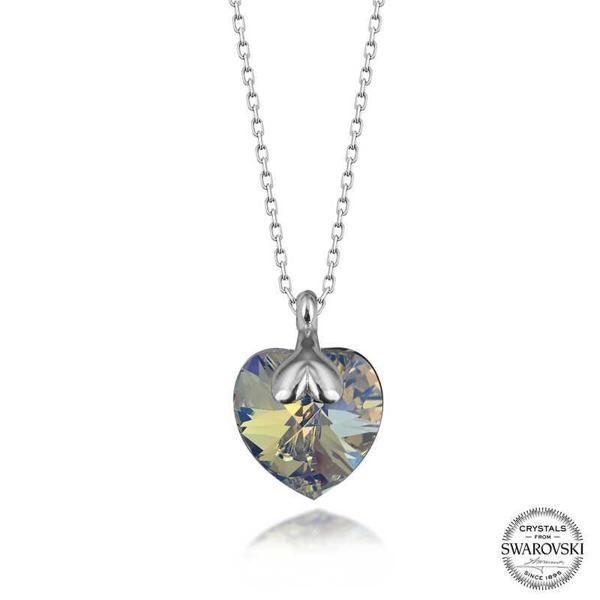 Swarovski Crystal Taşlı Kalp Gümüş Kadın Kolye  SL5507 - Image 1