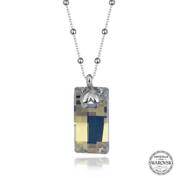 Swarovski Crystal Taşlı Top Zincir Baget Gümüş Kadın Kolye  SL5591 - Image 1