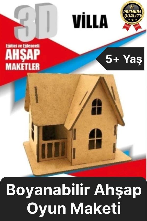 Premium Çocuk Eğitici Öğretici Zeka Geliştirici Boyanabilir 3 Boyutlu Demonte Ahşap Oyun Maketi - Image 1
