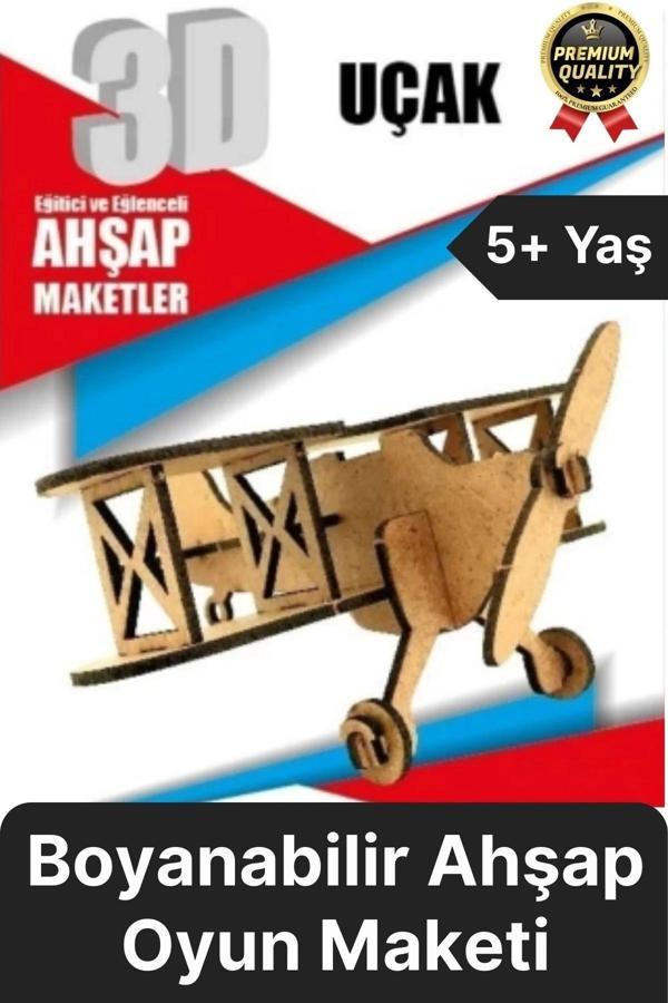Premium Çocuk Eğitici Öğretici Zeka Geliştirici Boyanabilir 3 Boyutlu Demonte Ahşap Oyun Maketi - Image 1