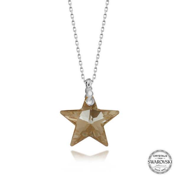 Swarovski Crystal Taşlı Yıldız Gümüş Kadın Kolye  SL5508 - Image 1