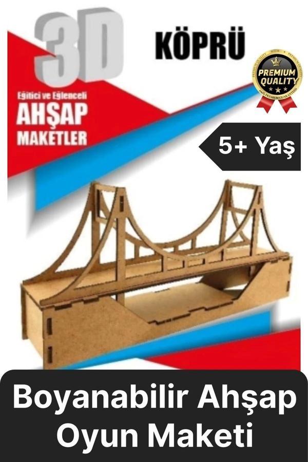 Premium Çocuk Eğitici Öğretici Zeka Geliştirici Boyanabilir 3 Boyutlu Demonte Ahşap Oyun Maketi - Image 1