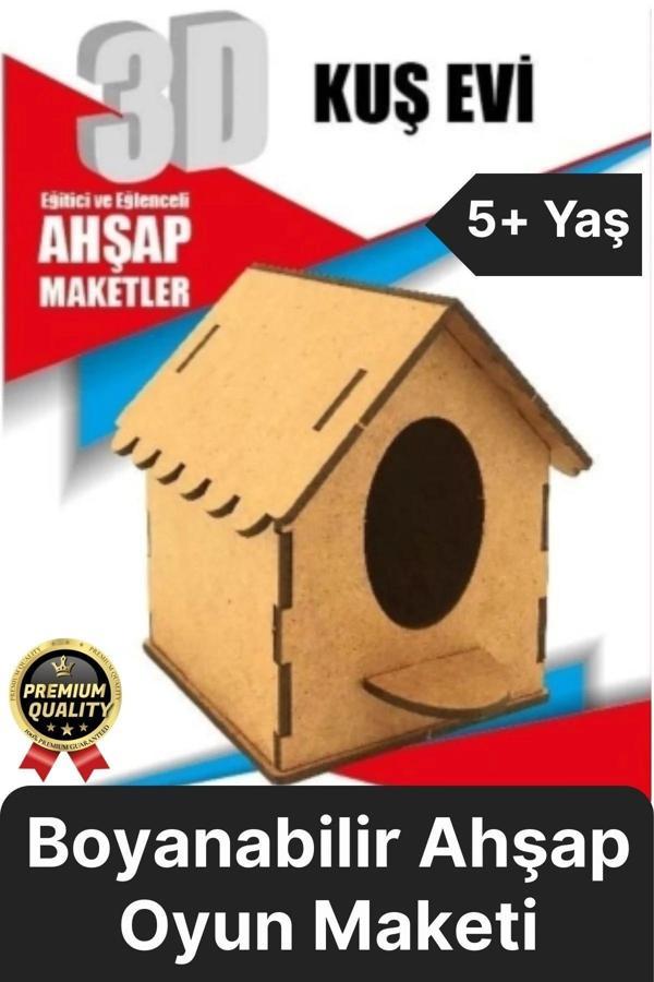 Premium Çocuk Eğitici Öğretici Zeka Geliştirici Boyanabilir 3 Boyutlu Demonte Ahşap Oyun Maketi - Image 1