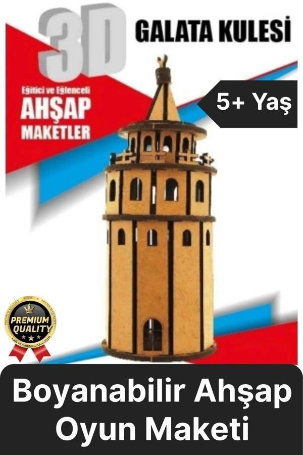 Premium Çocuk Eğitici Öğretici Zeka Geliştirici Boyanabilir 3 Boyutlu Demonte Ahşap Oyun Maketi - Image 1