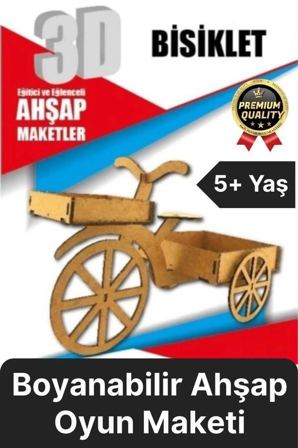 Premium Çocuk Eğitici Öğretici Zeka Geliştirici Boyanabilir 3 Boyutlu Demonte Ahşap Oyun Maketi - Image 1