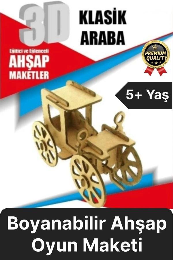 Premium Çocuk Eğitici Öğretici Zeka Geliştirici Boyanabilir 3 Boyutlu Demonte Ahşap Oyun Maketi - Image 1