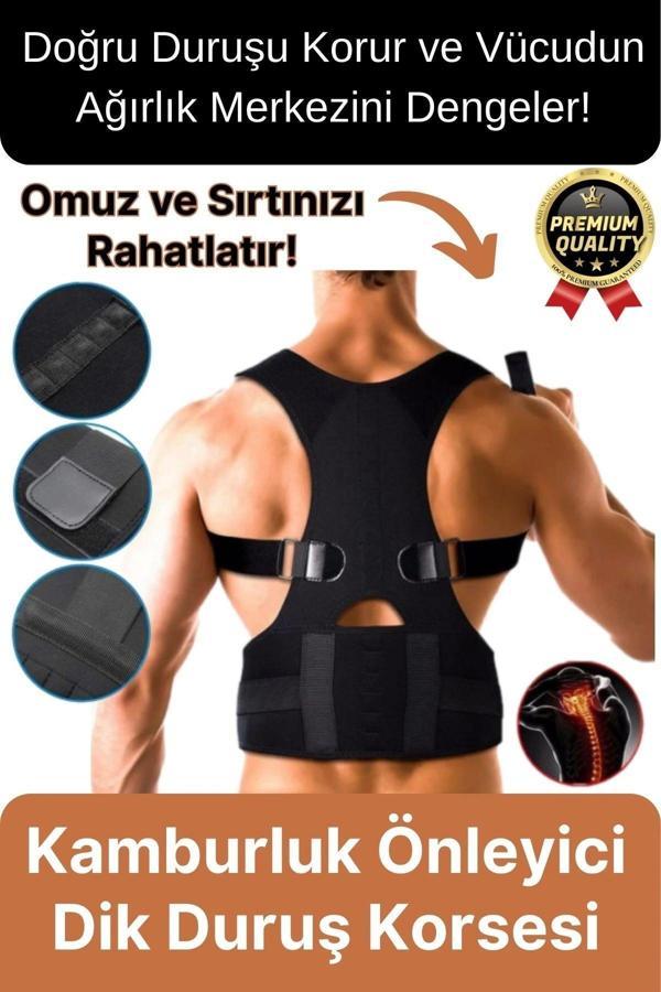 Profesyonel Ortopedik Omurga Sırt Bel Kas Güçlendirici Fıtık Kamburluk Önleyici Dik Duruş Korsesi - Image 1