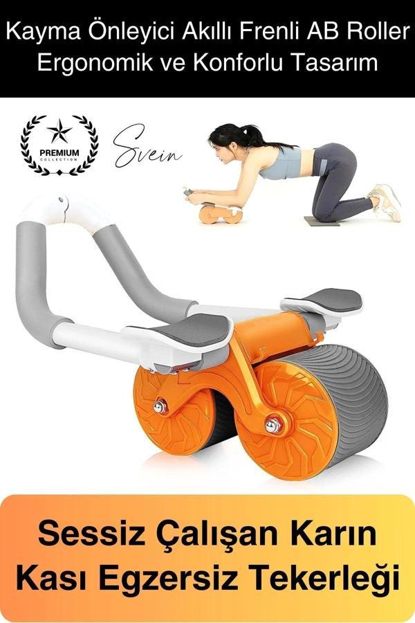 Sessiz Çalışan AB Roller Otomatik Karın Kası Egzersiz Tekeri Geri Tepme Fitness Aleti Ekipmanı - Image 1