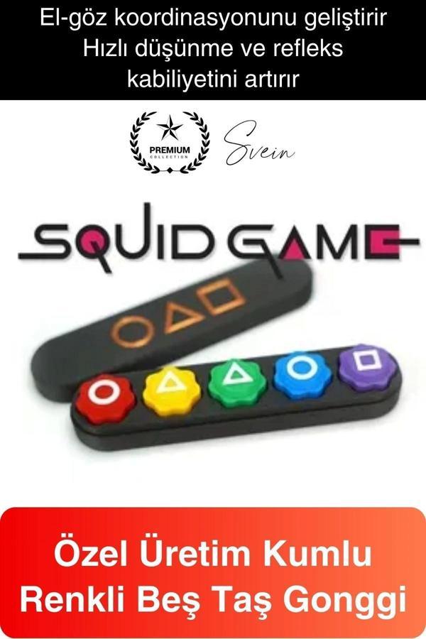 Squid Game 5 Taş Oyunu Seti Kutulu Renkli Geleneksel Kore Gonggi Koordinasyon Aile Parti Aktivite - Image 1