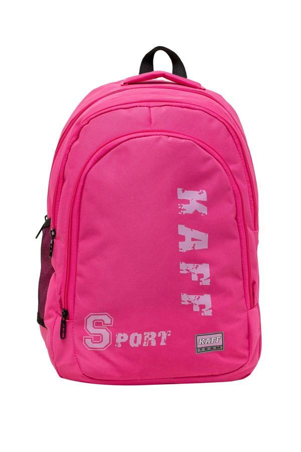 Kaff 3 Gözlü Pembe Su Geçirmez Ortopedik Sırt Destekli Unisex Sırt Çantası 00310 - Image 1