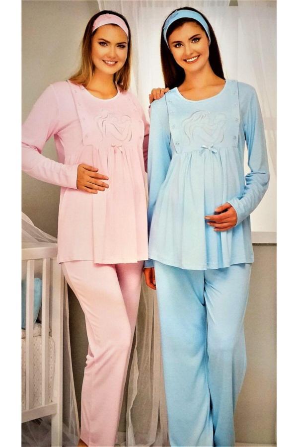 Haluk Bayram Lohusa Pijama Takımı Mavi M - Image 1