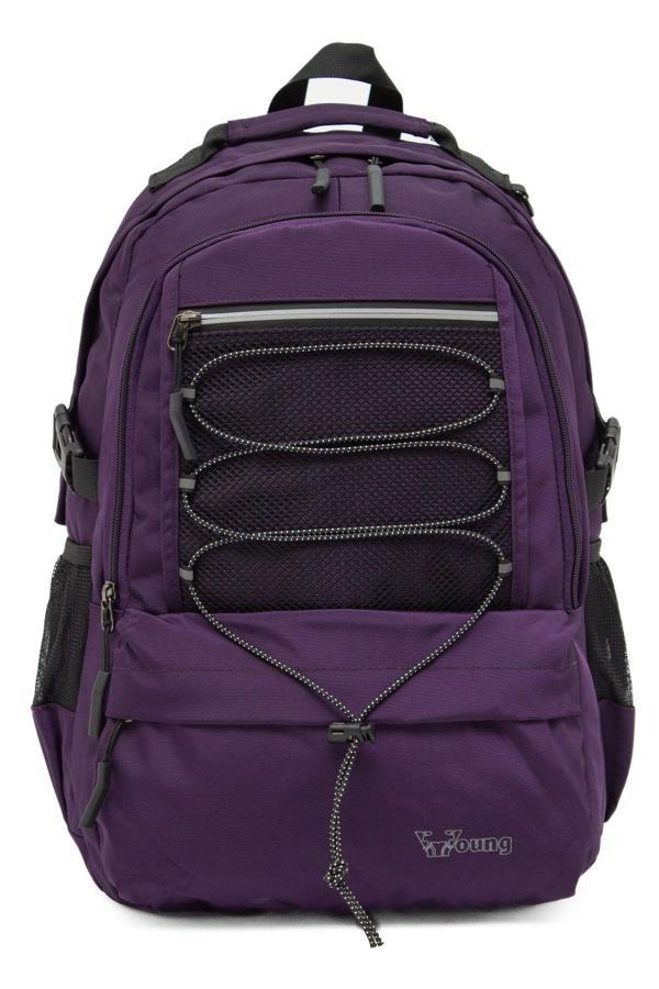 Kaff Young 51534 Purple Mor Unisex Çok Cepli Suya Dayanıklı Sırt Çantası - Image 1