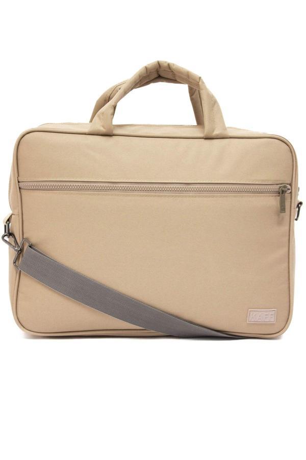 Kaff Bej Unisex 15.6'' Suya Ve Darbeye Dayanıklı Fonksiyonel İç Bölmeli Bilgisayar Evrak Laptop Çantası - Image 1